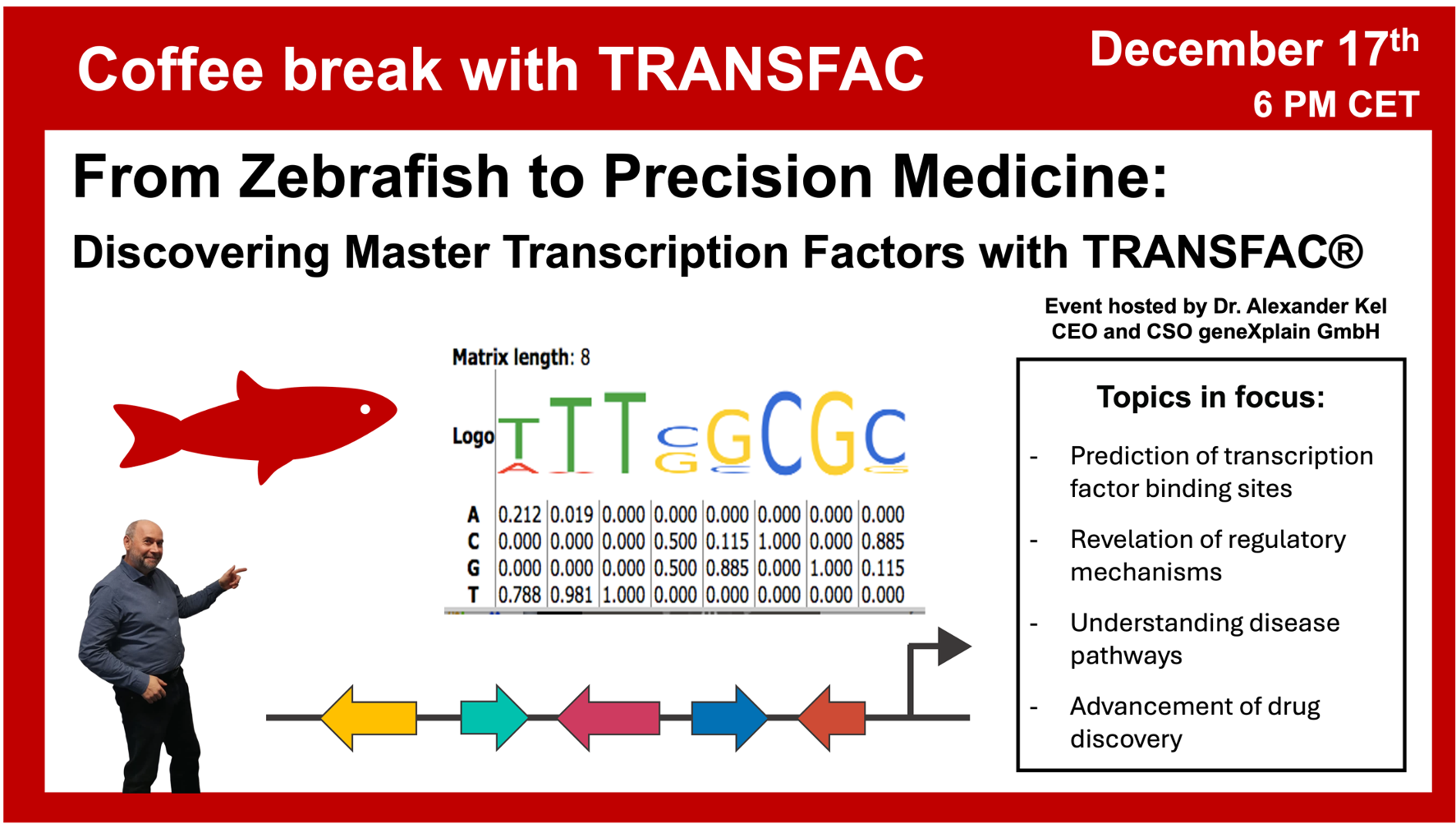 Coffee Break With TRANSFAC December 17th 6 PM CET