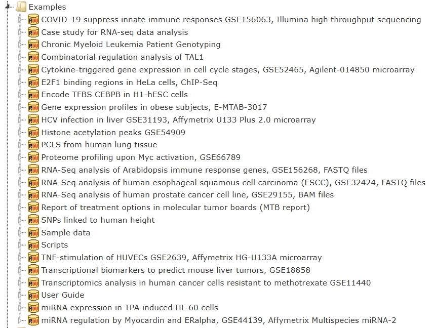 15. Stored Output Examples From Different Input Data Sets